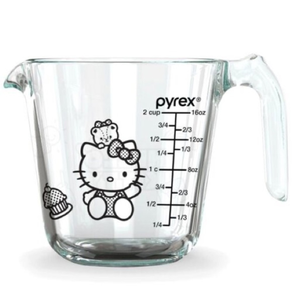 NEW Hello Kitty Glass Measuring Cup